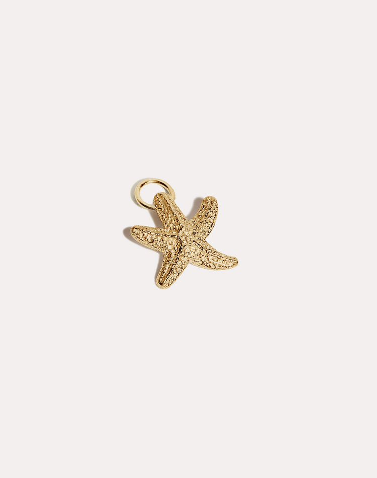 Large Starfish Charm in Gold